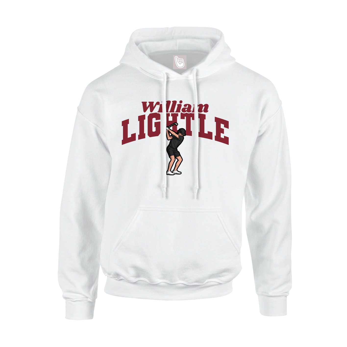 Youth Hoodie — Signature Arch in White
