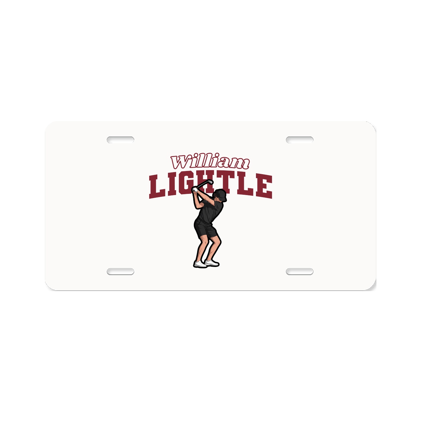 License Plate — Name Arch in Classic