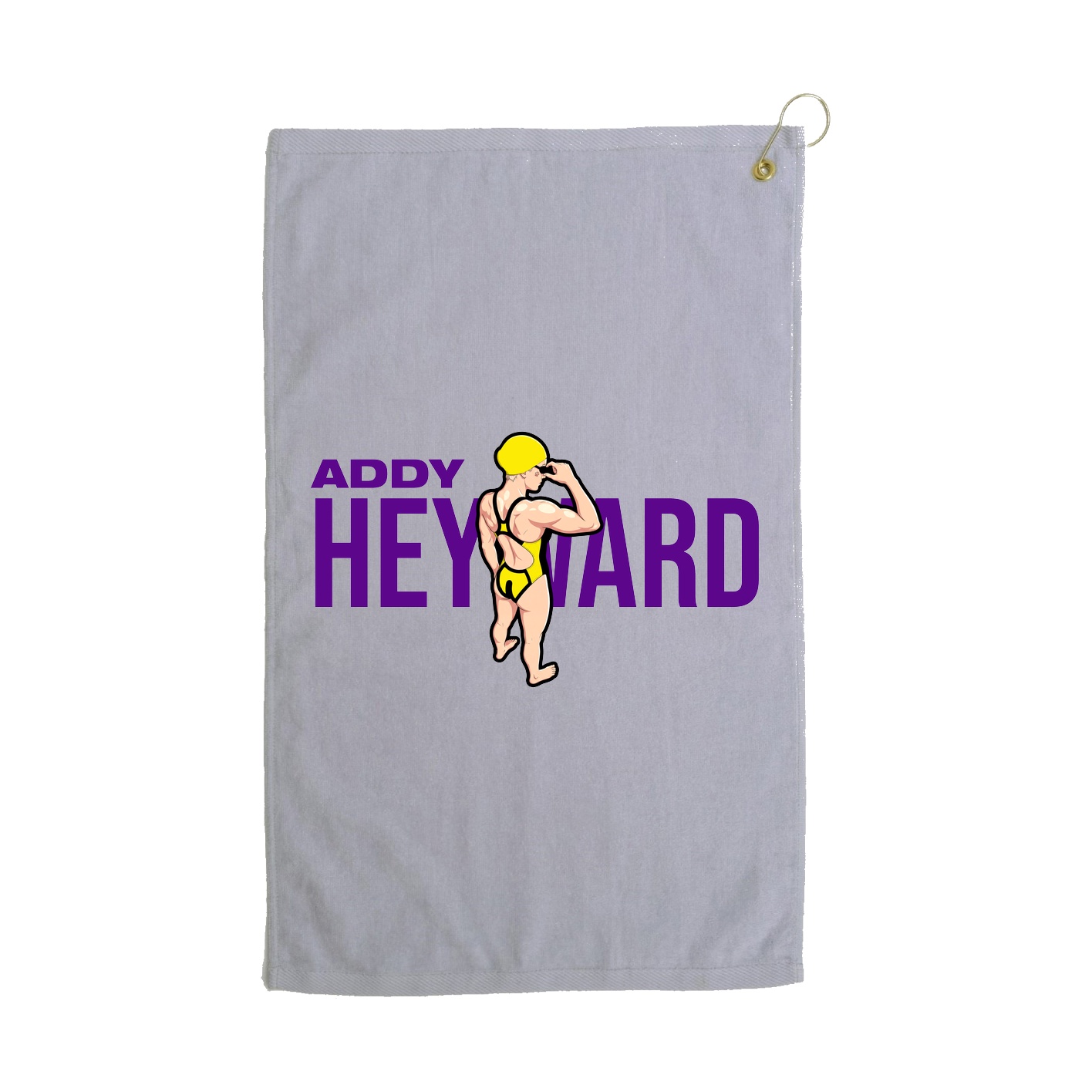 Golf Towel — Player Name in Grey