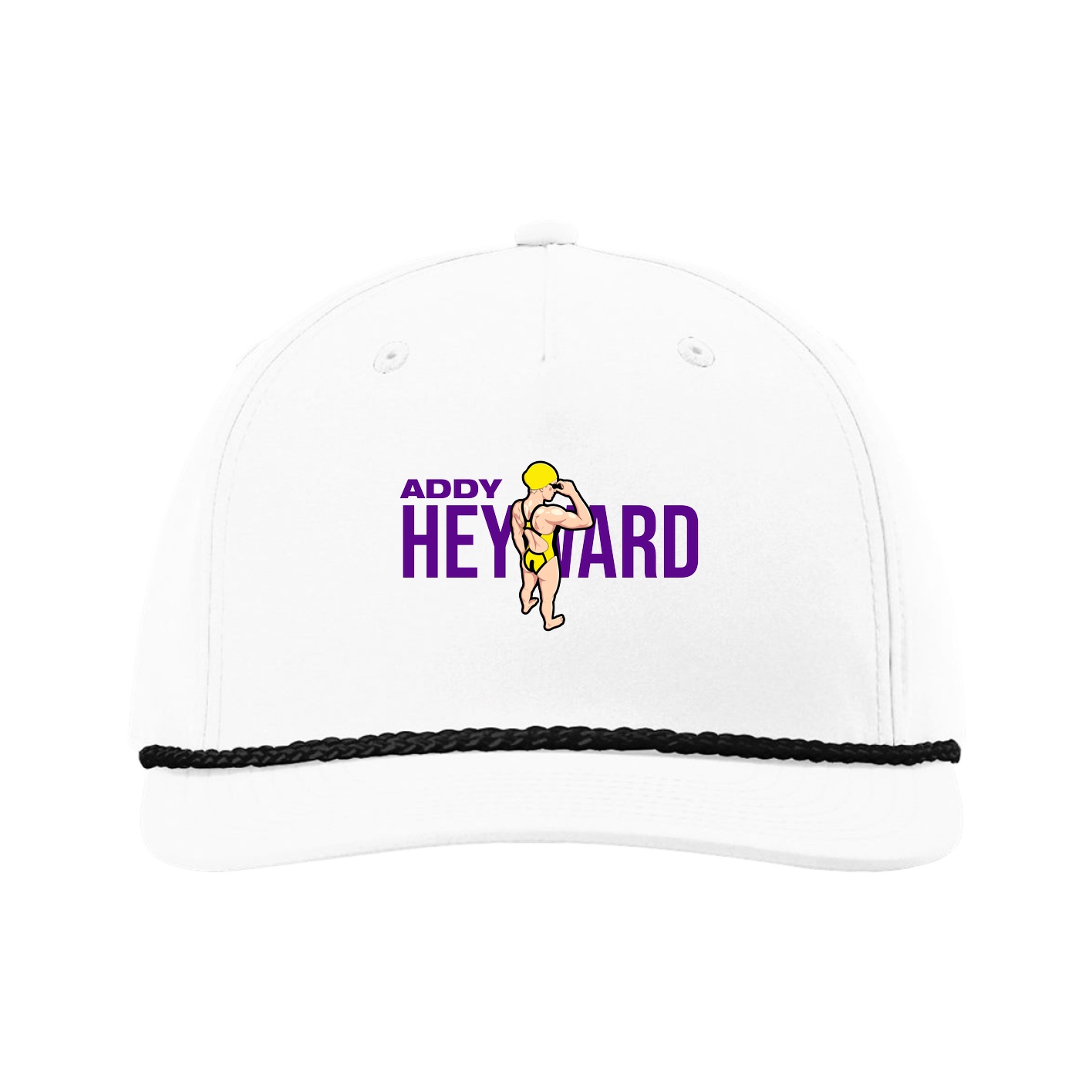 Five-Panel Classic Rope Cap — Player Name in White