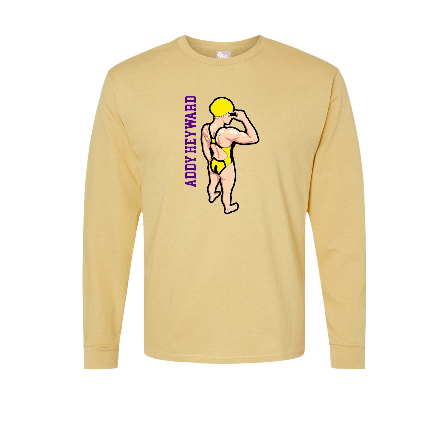 Long Sleeve Tee — Name Vertical in Vegas Gold
