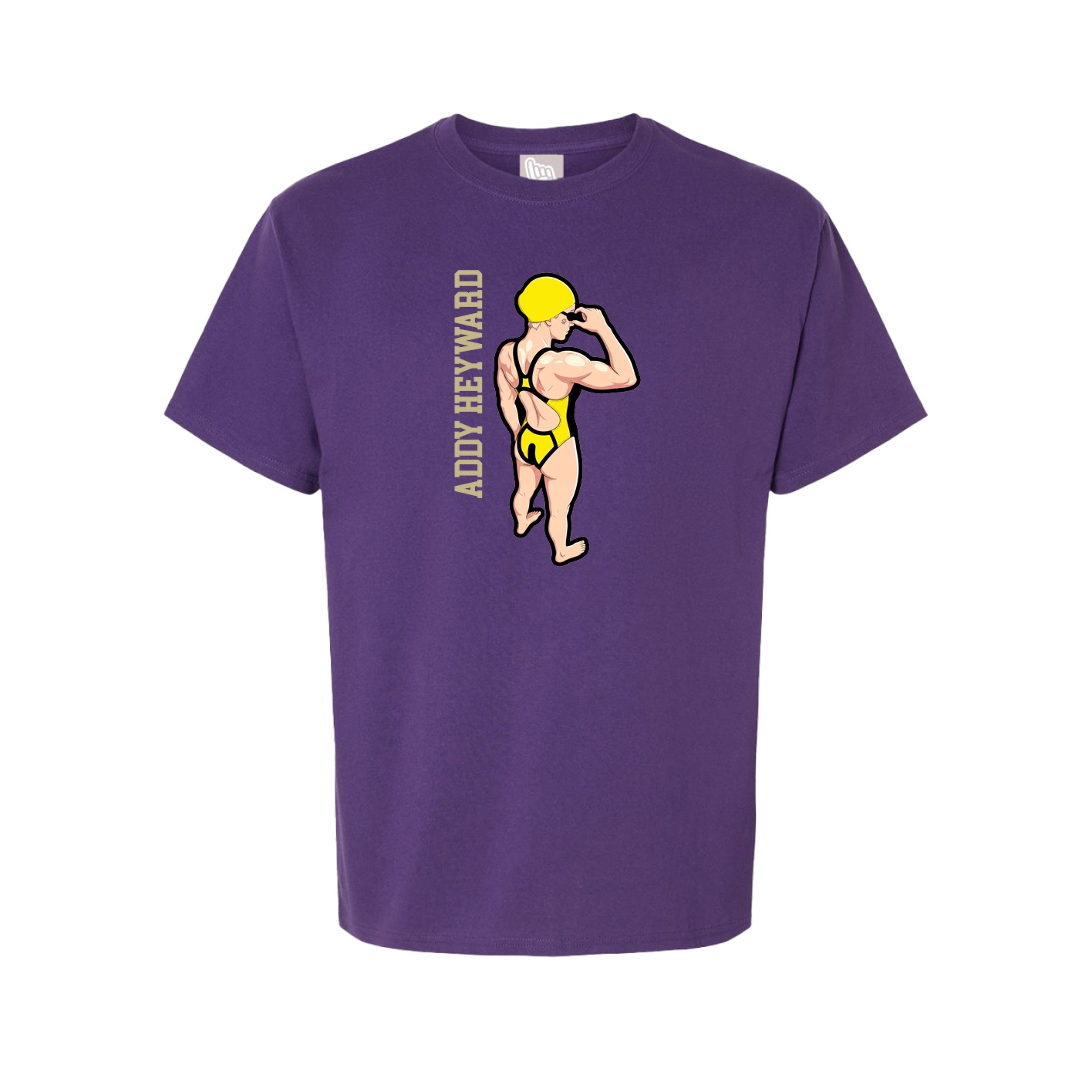 Youth Tee — Name Vertical in Purple