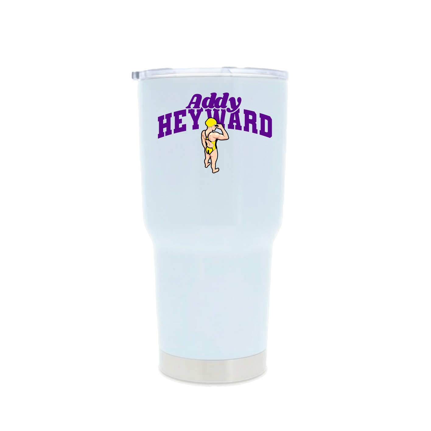 30oz Stainless Steel Tumbler — Signature Arch in White