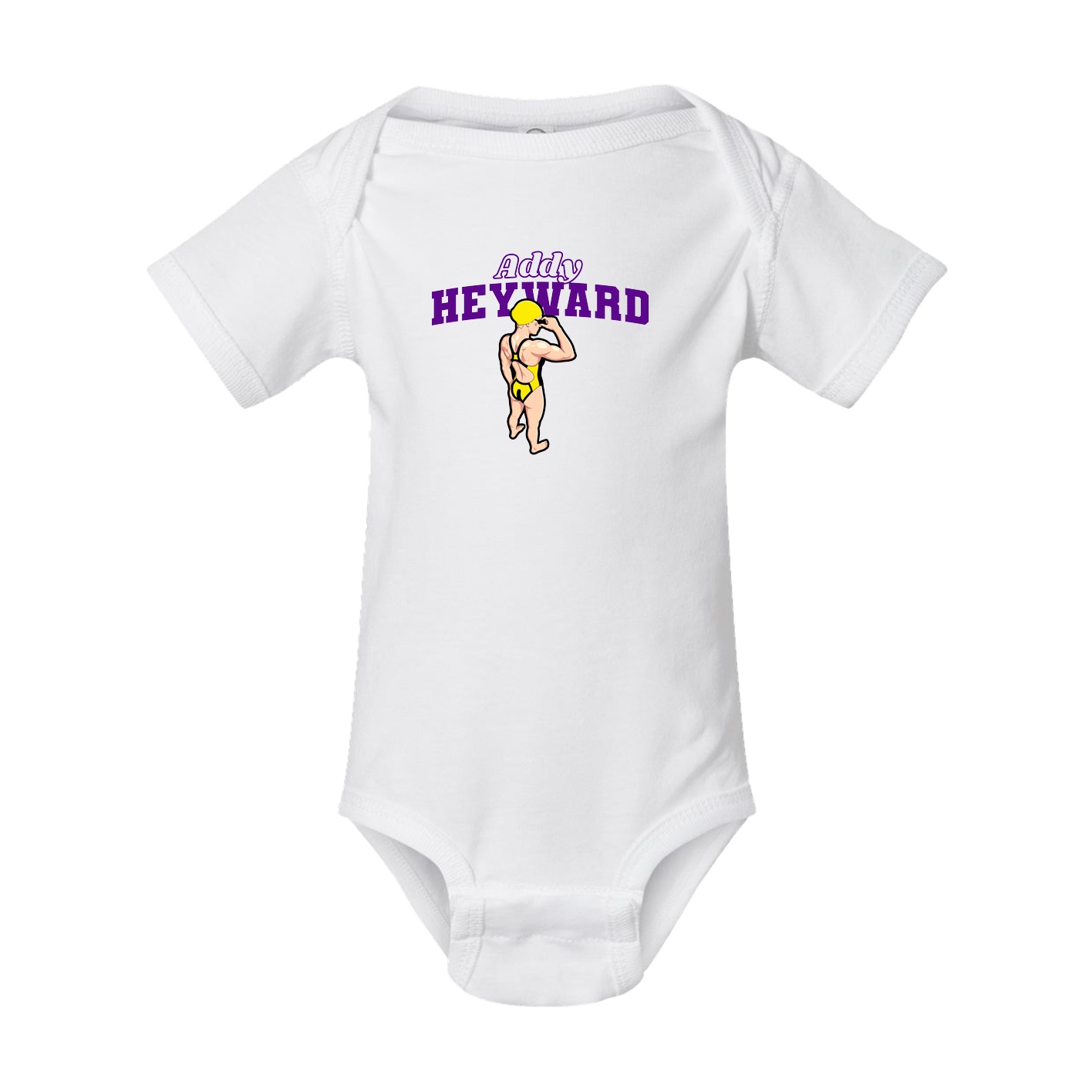 Baby Onesie — Name Arch in White