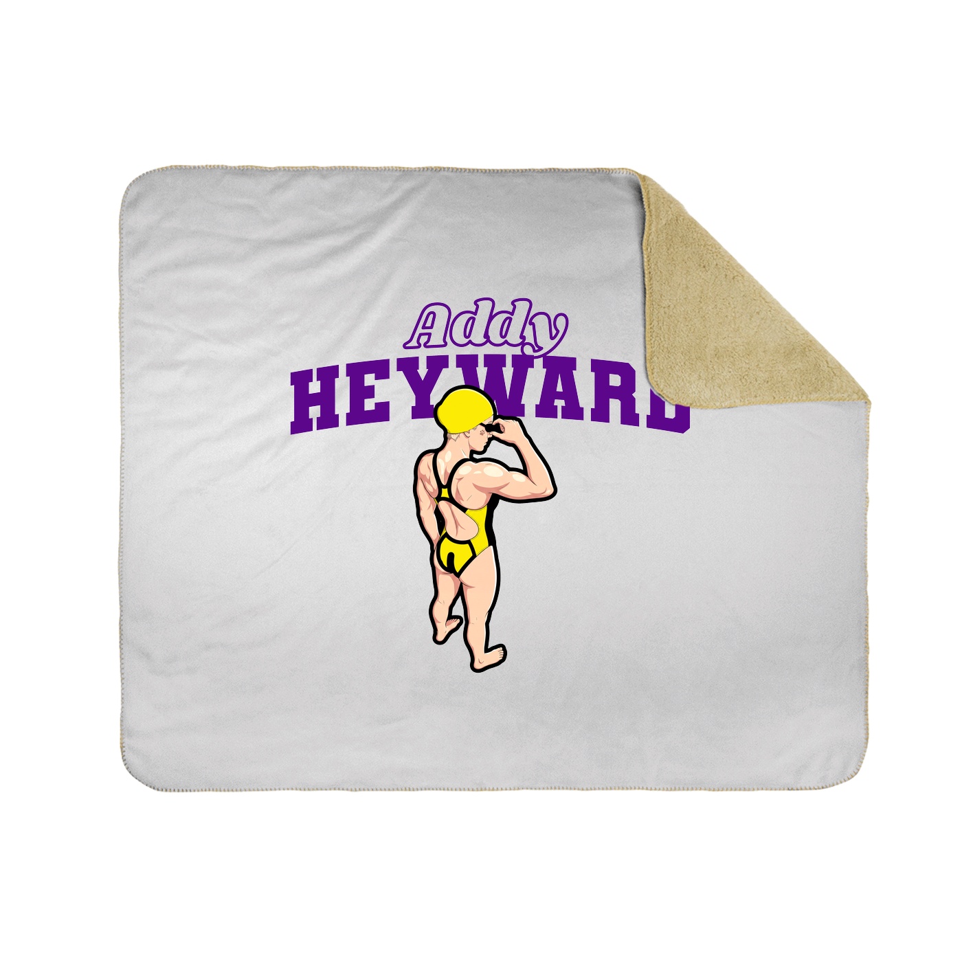 Throw Blanket — Name Arch in White