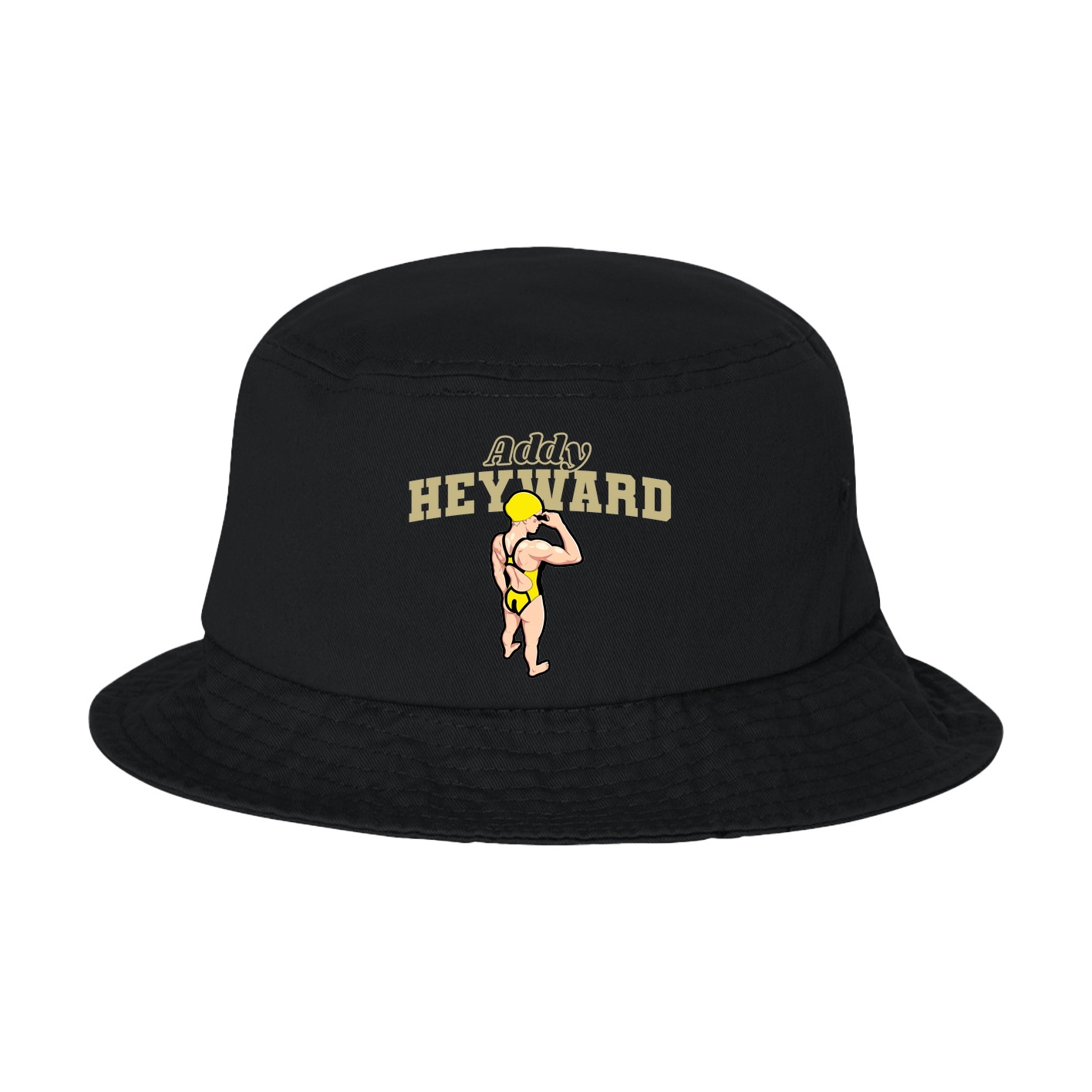 Bucket Cap — Name Arch in Black