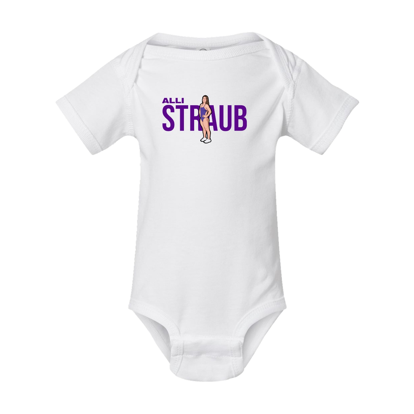 Baby Onesie — Player Name in White