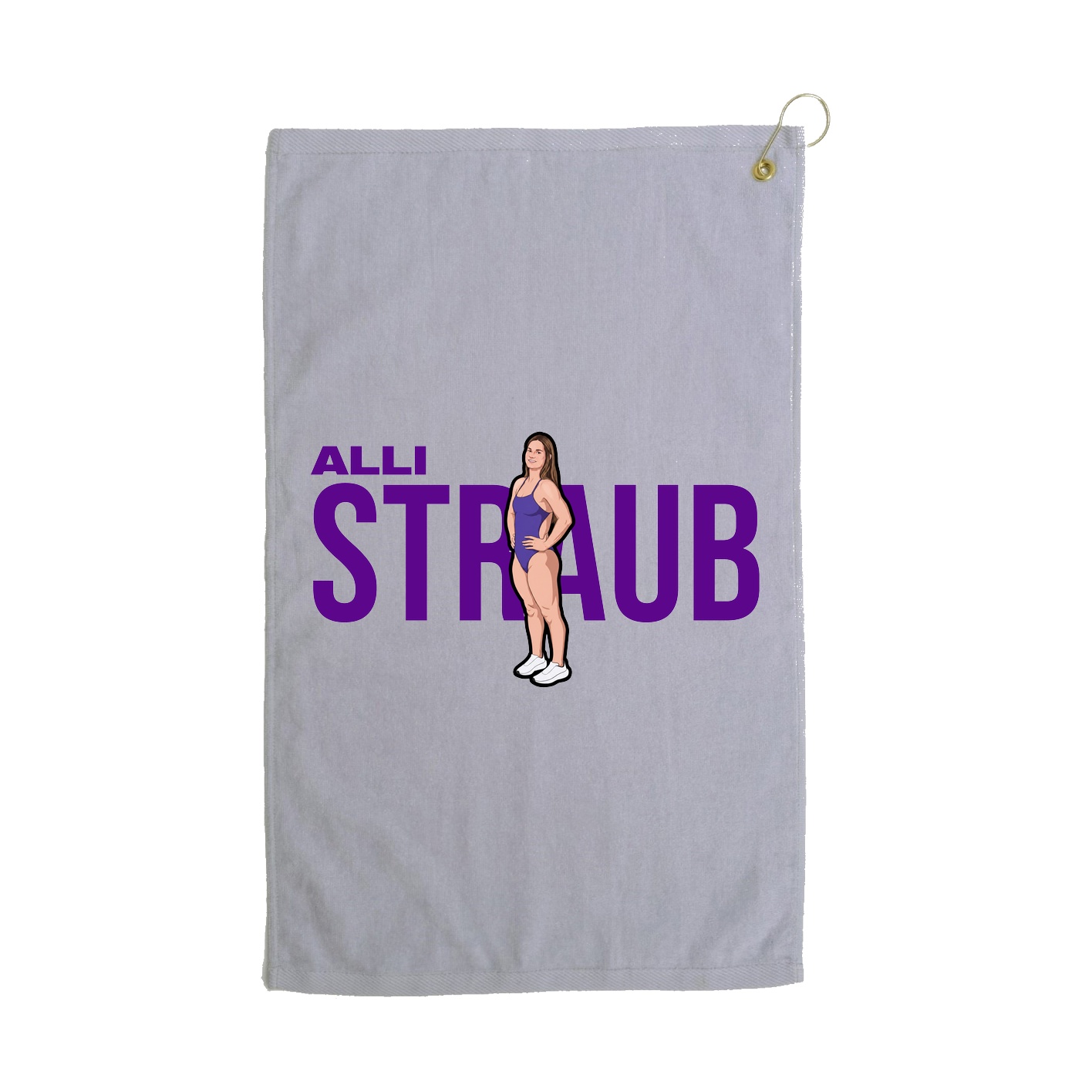 Golf Towel — Player Name in Grey