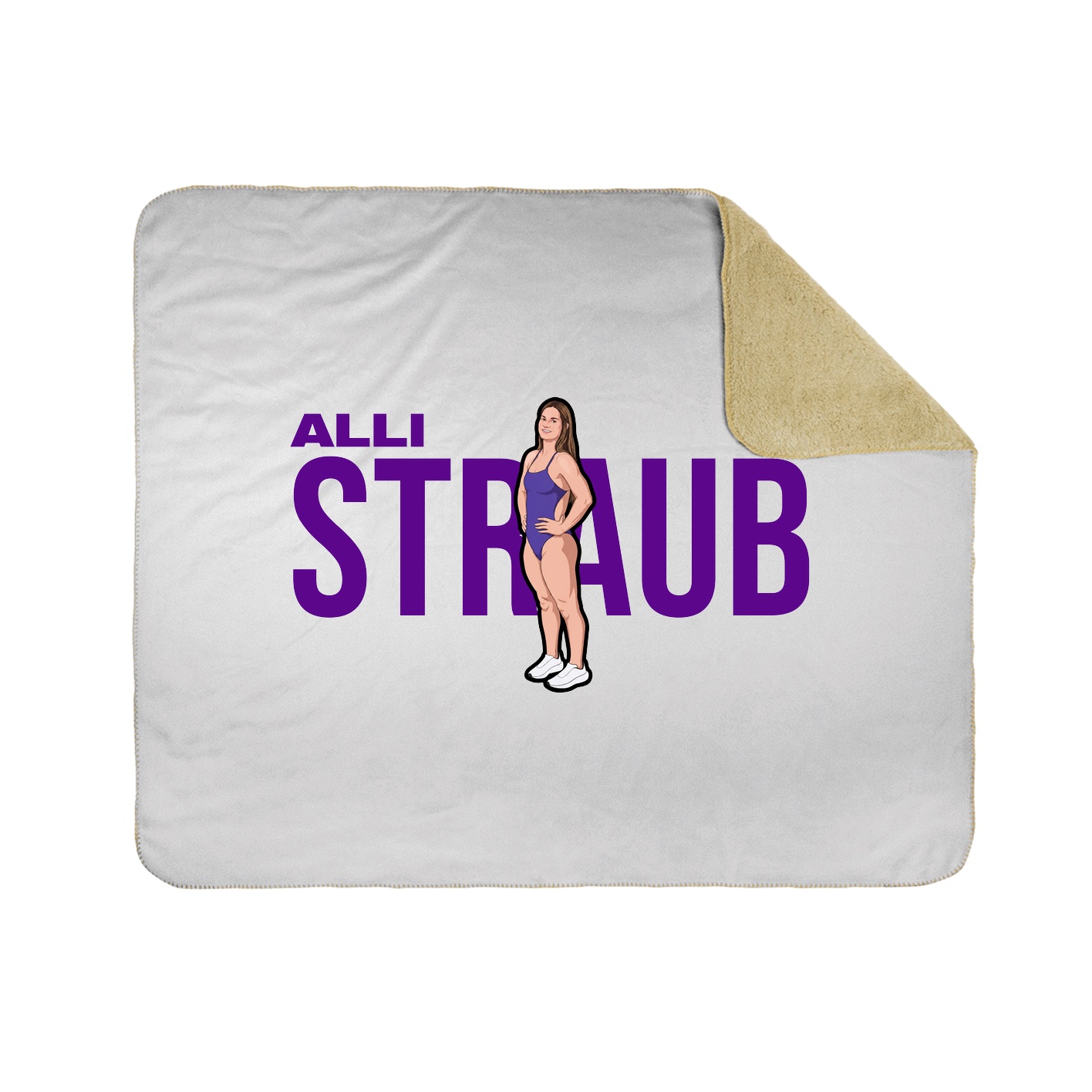 Throw Blanket — Player Name in White