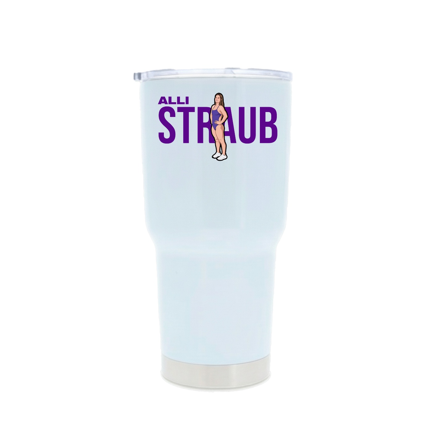 30oz Stainless Steel Tumbler — Player Name in White