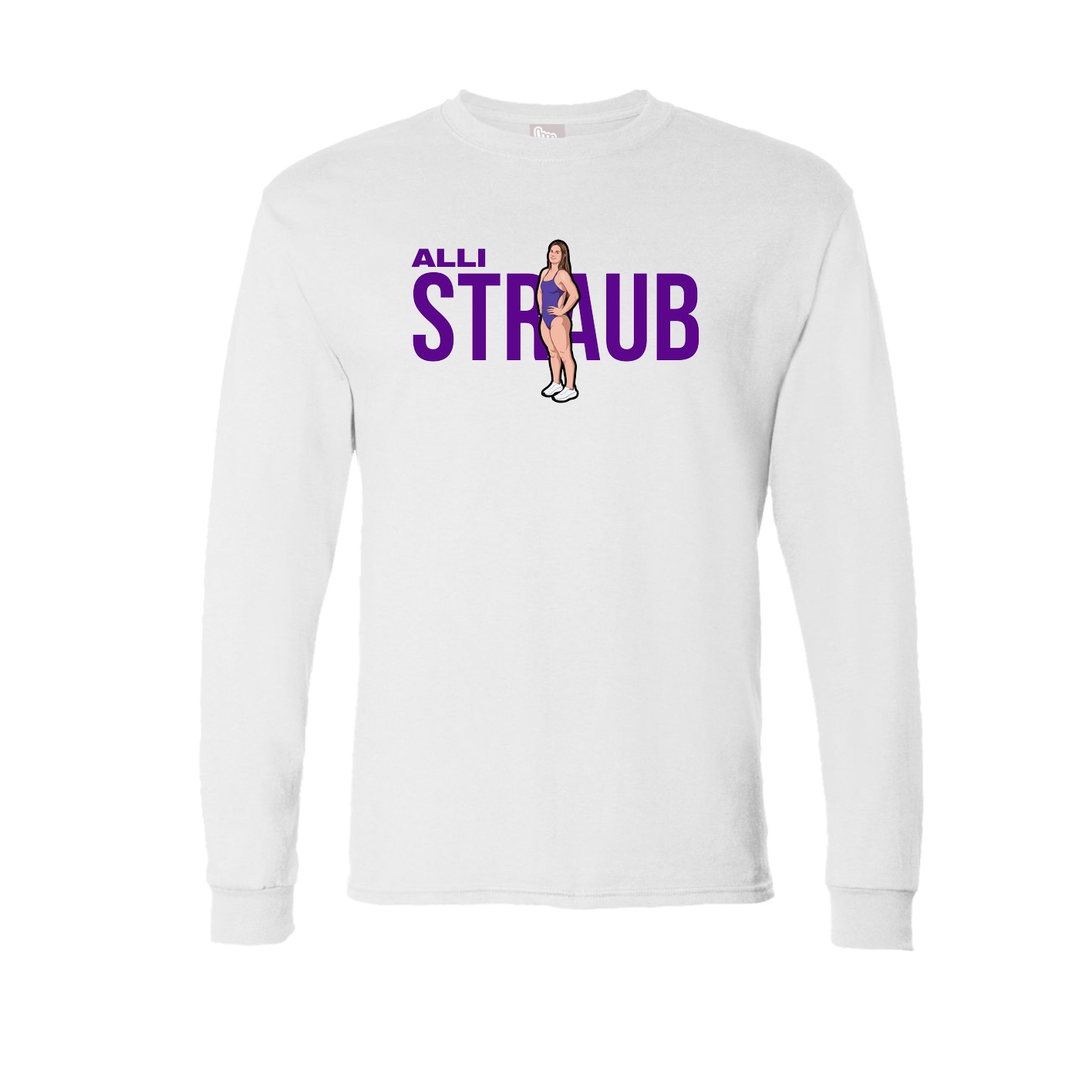 Long Sleeve Tee — Player Name in White