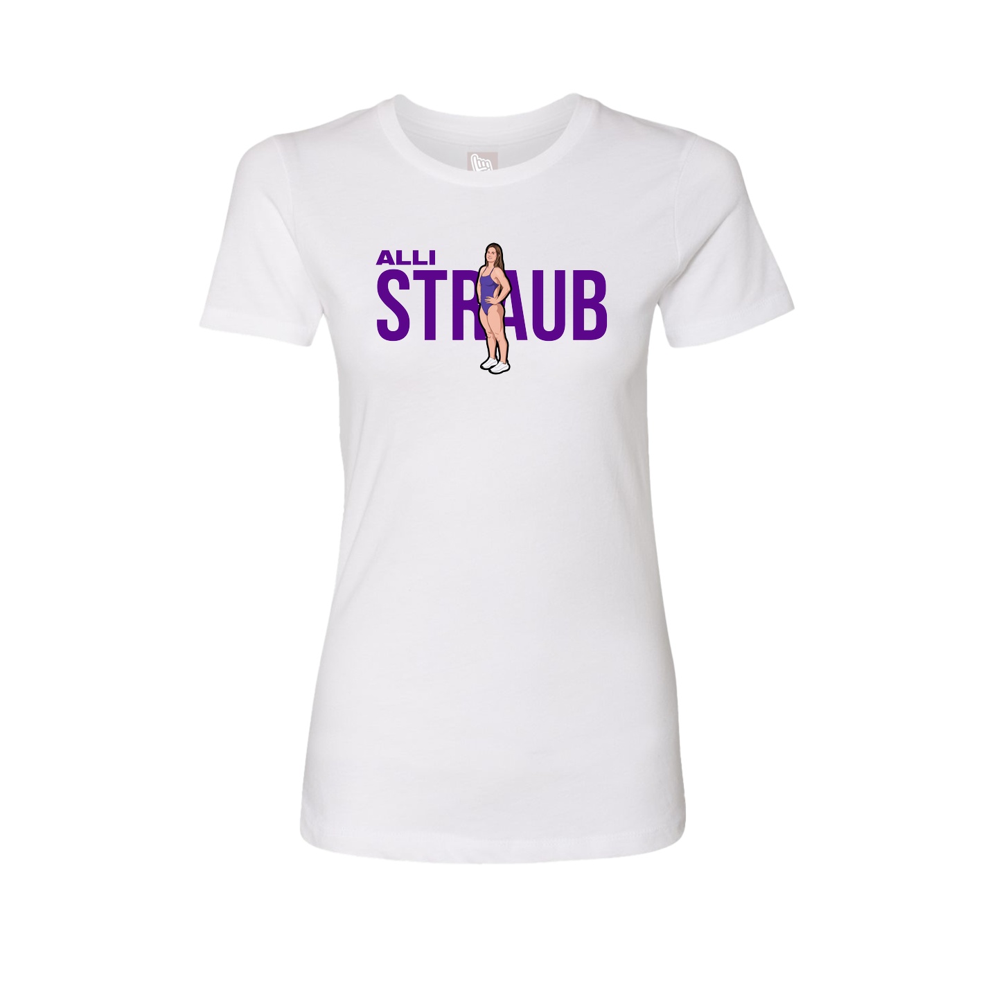 Fitted Women's Tee — Player Name in White