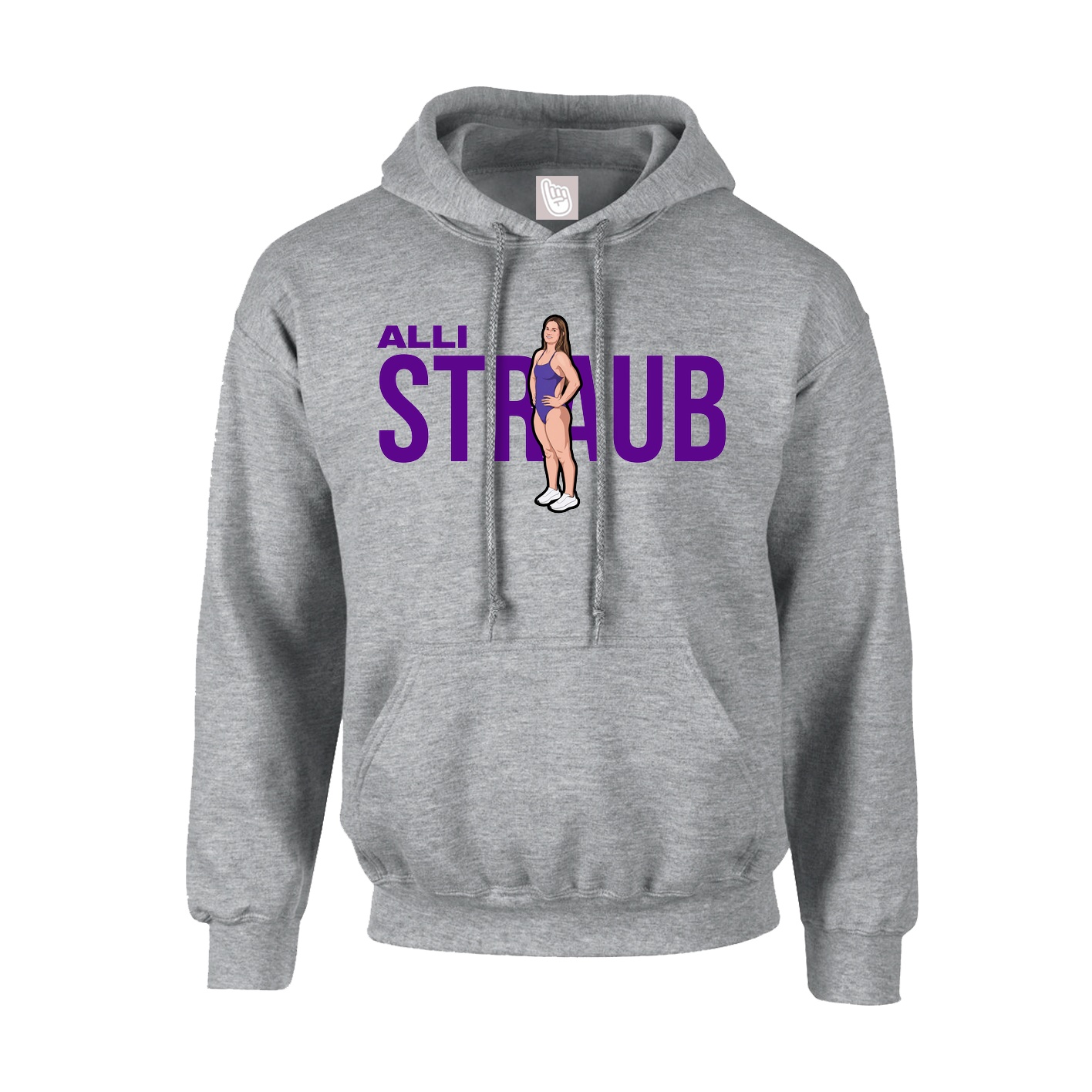 Youth Hoodie — Player Name in Grey