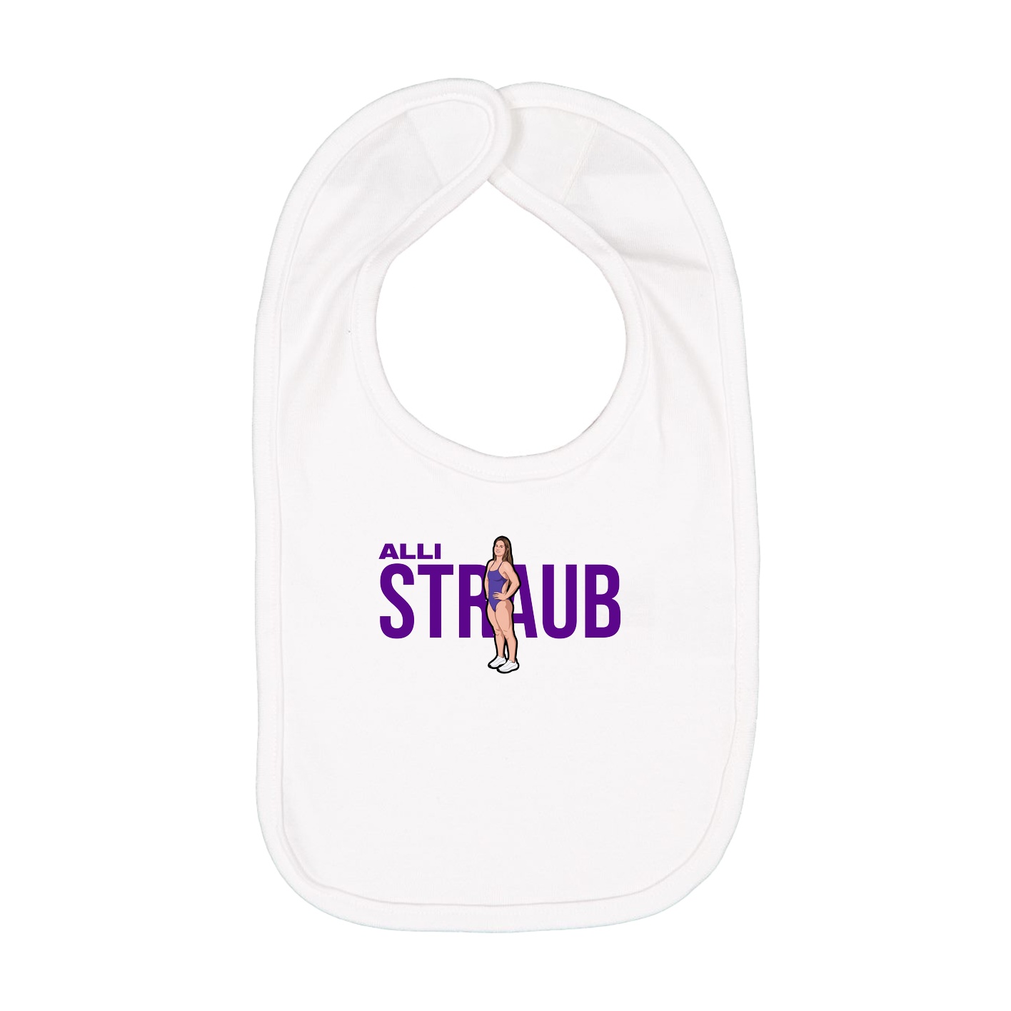 Infant Bib — Player Name in White