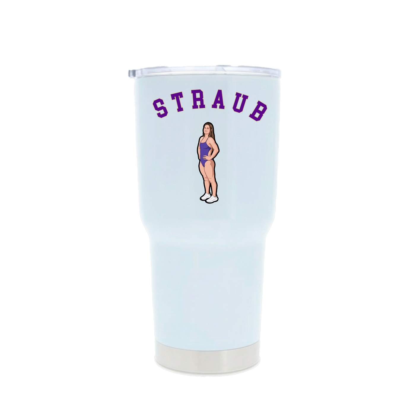 30oz Stainless Steel Tumbler — Shirsey Arch in White