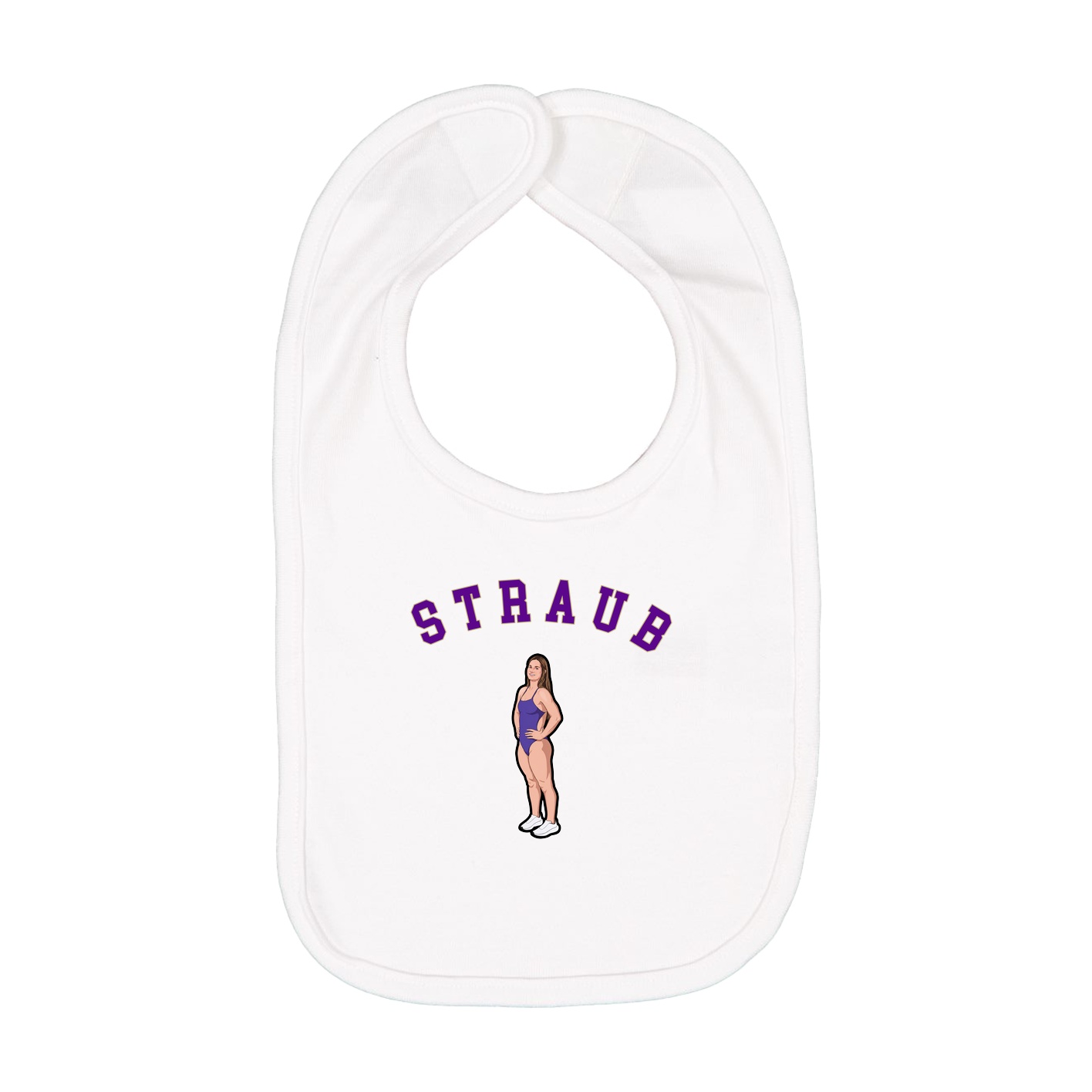 Infant Bib — Shirsey Arch in White