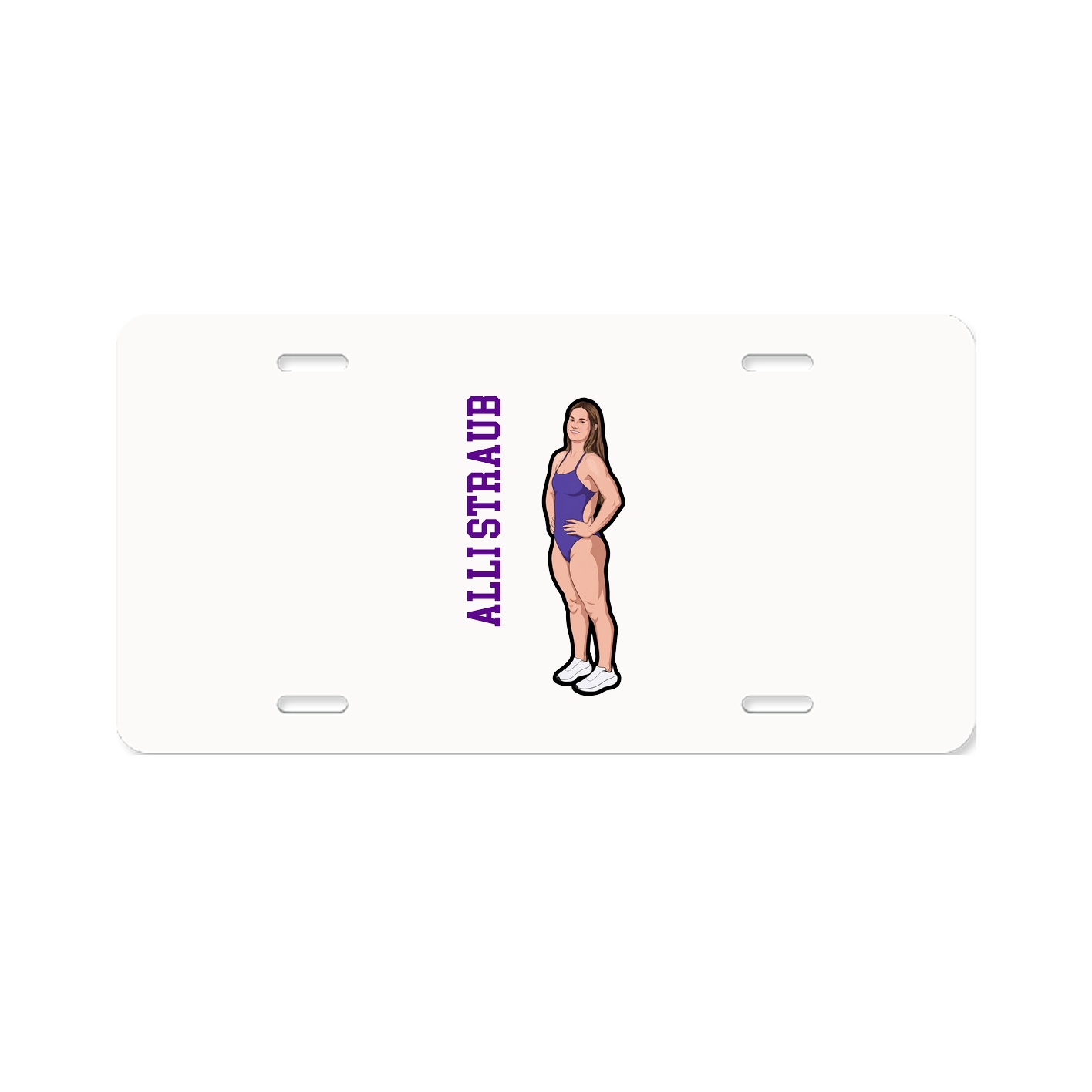 License Plate — Name Vertical in Classic