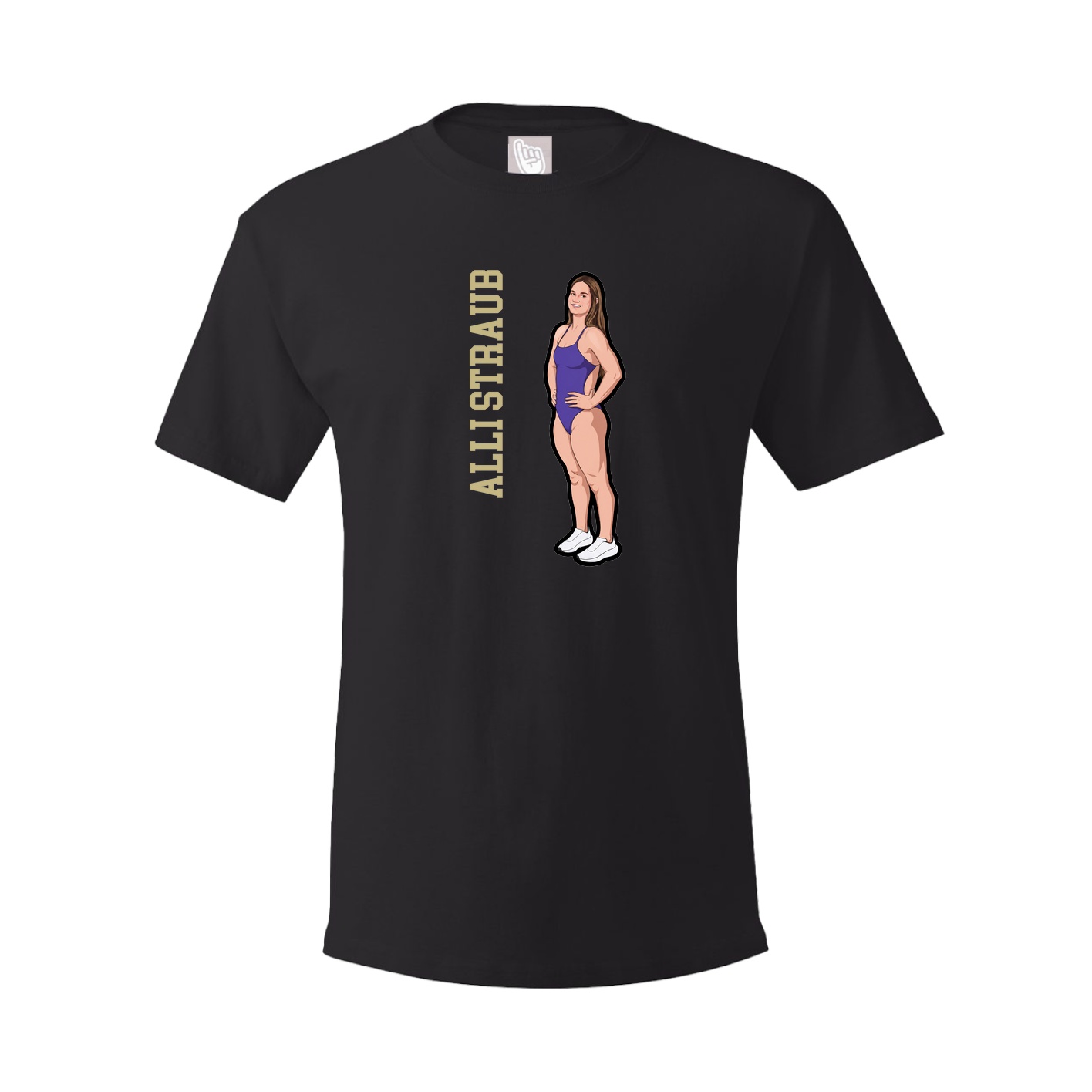 Youth Tee — Name Vertical in Black