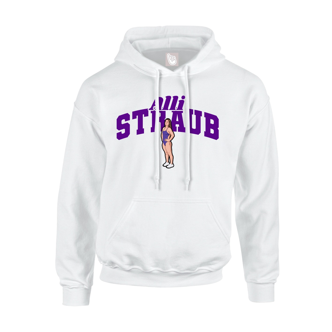 Youth Hoodie — Signature Arch in White