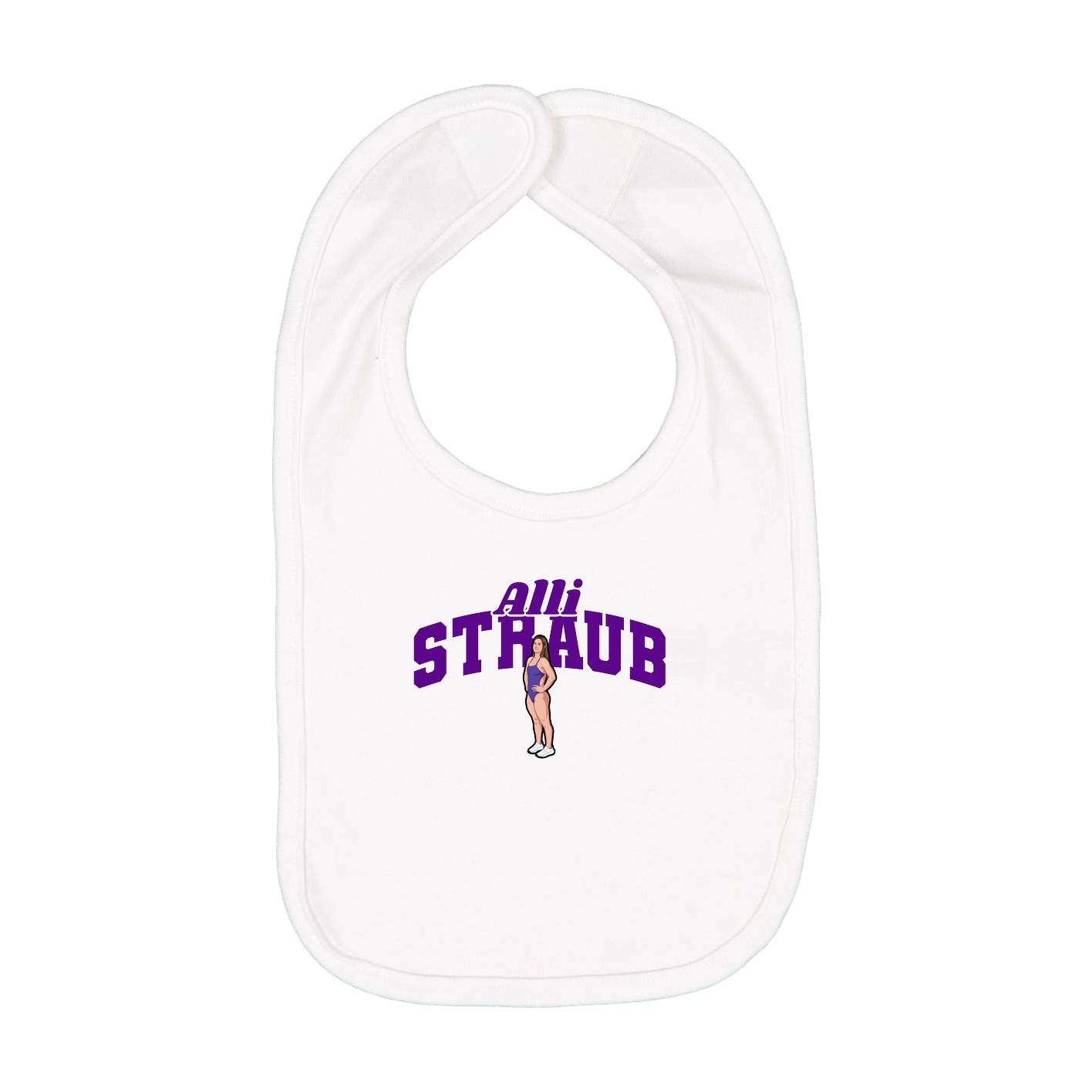 Infant Bib — Signature Arch in White