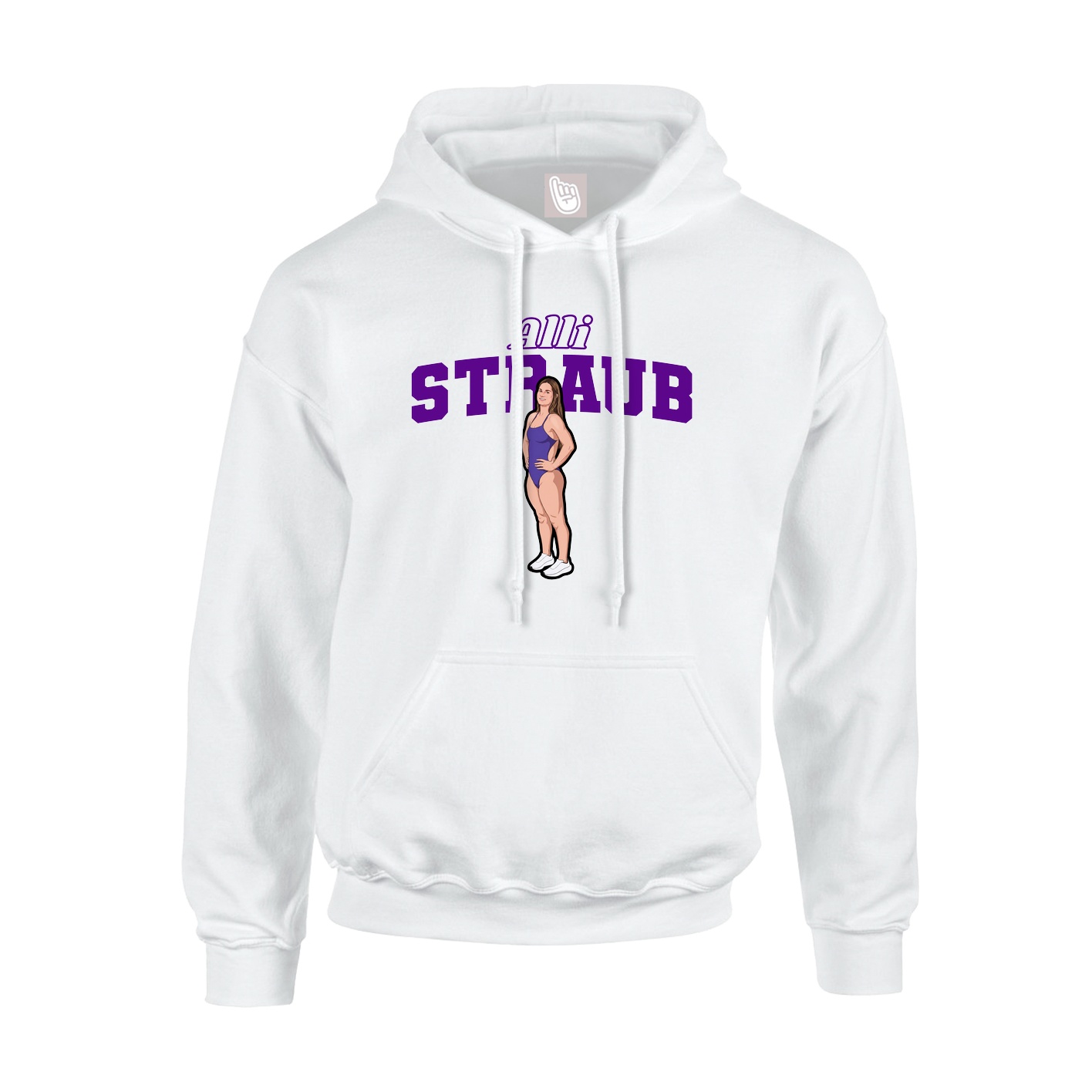 Hoodie — Name Arch in White