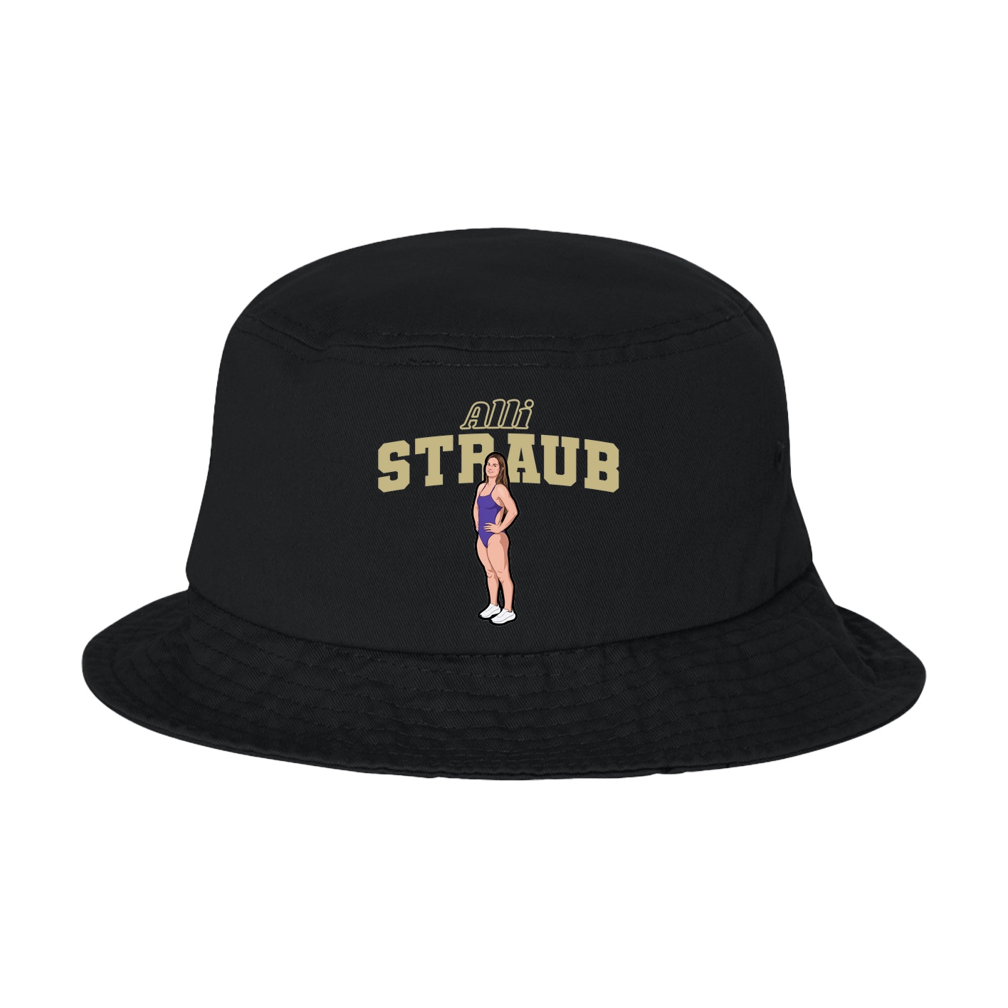 Bucket Cap — Name Arch in Black