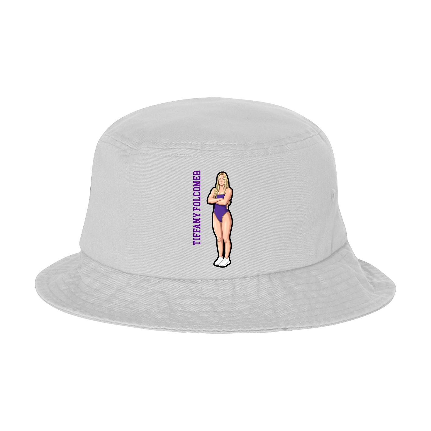 Bucket Cap — Name Vertical in White