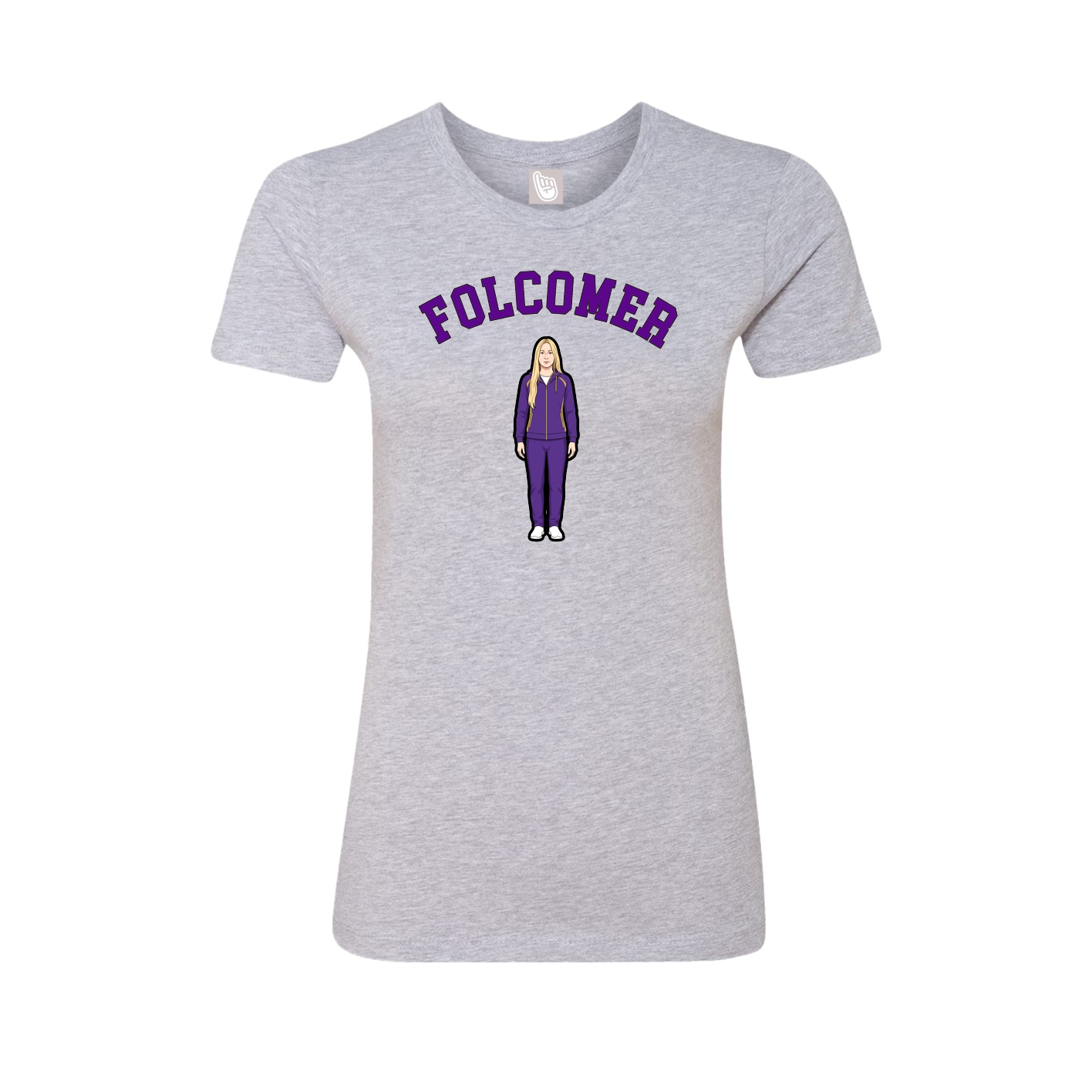 Fitted Women's Tee — Shirsey Arch in Grey