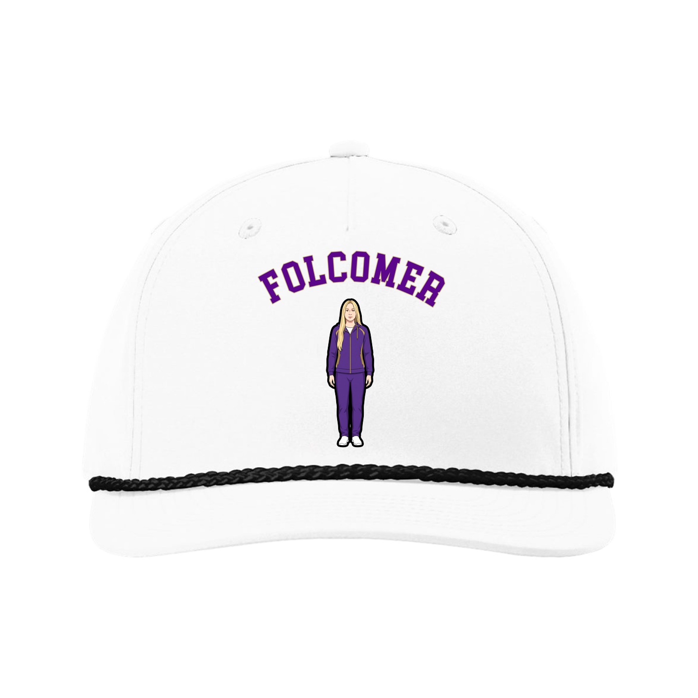 Five-Panel Classic Rope Cap — Shirsey Arch in White