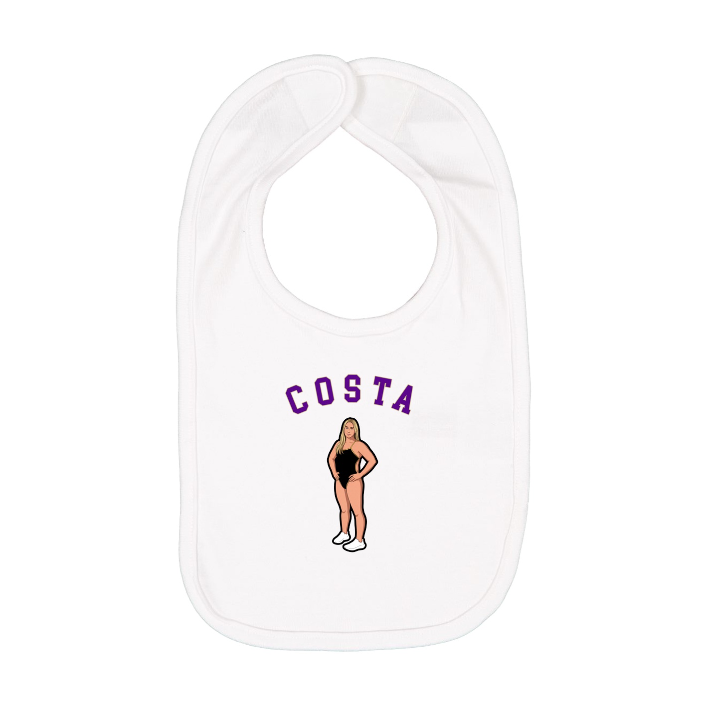 Infant Bib — Shirsey Arch in White