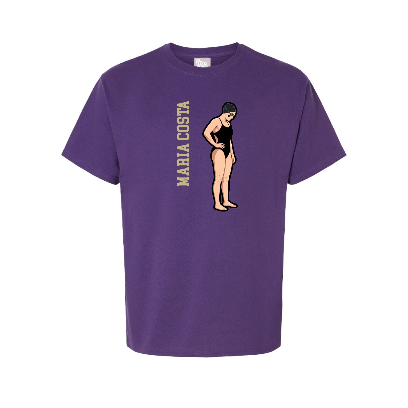 Tee — Name Vertical in Purple