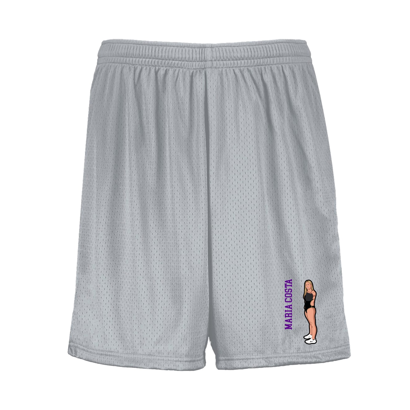 Shorts — Name Vertical in Silver