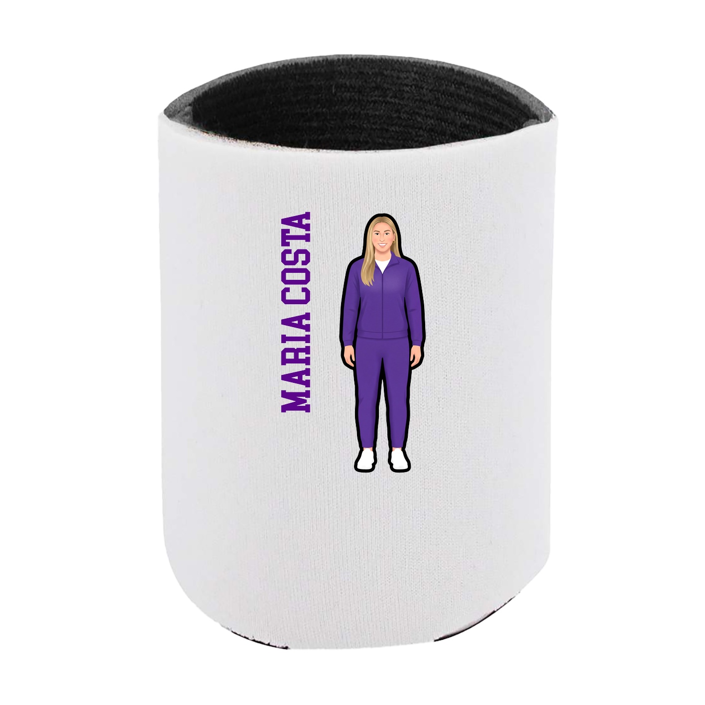 Can Holder — Name Vertical in White