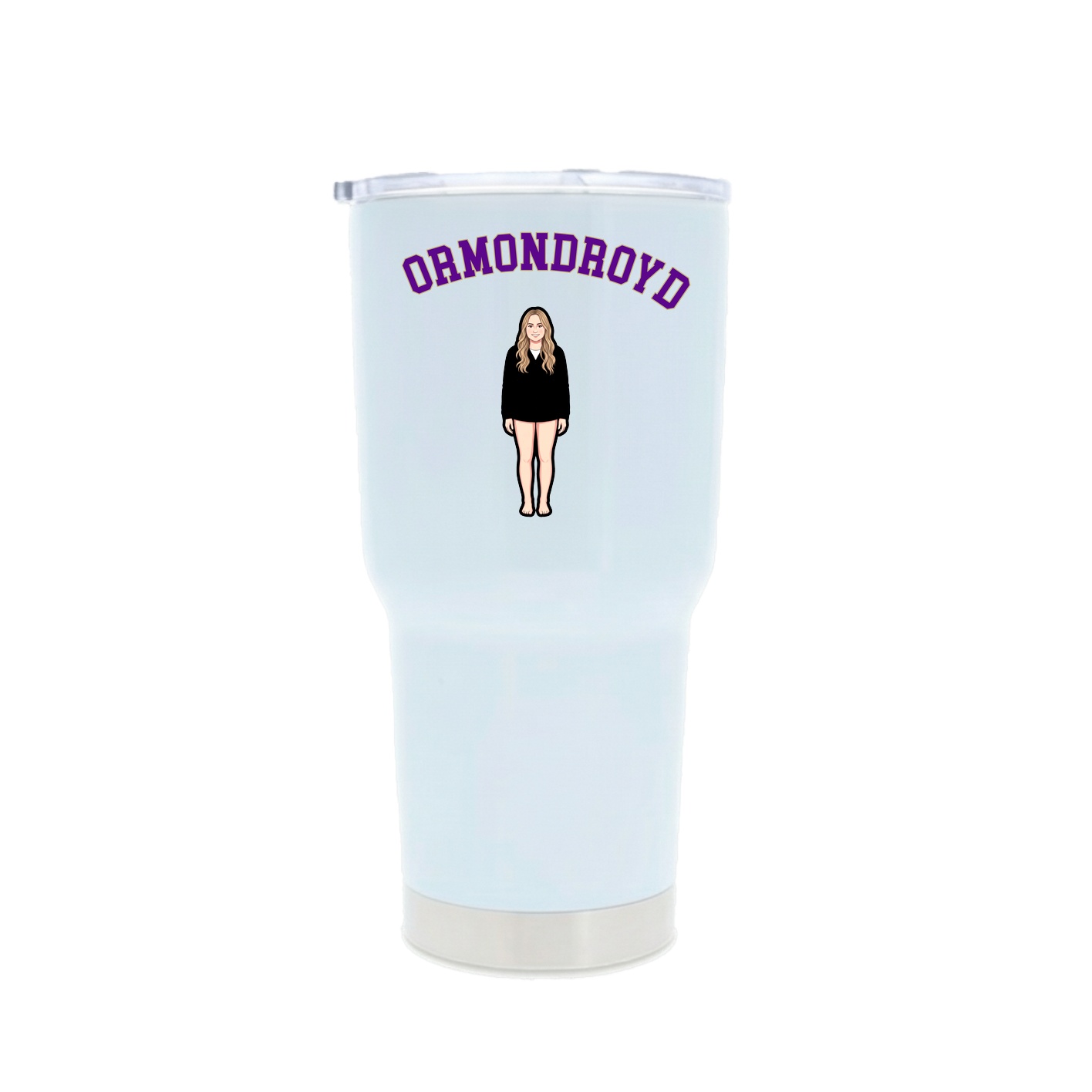 30oz Stainless Steel Tumbler — Shirsey Arch in White