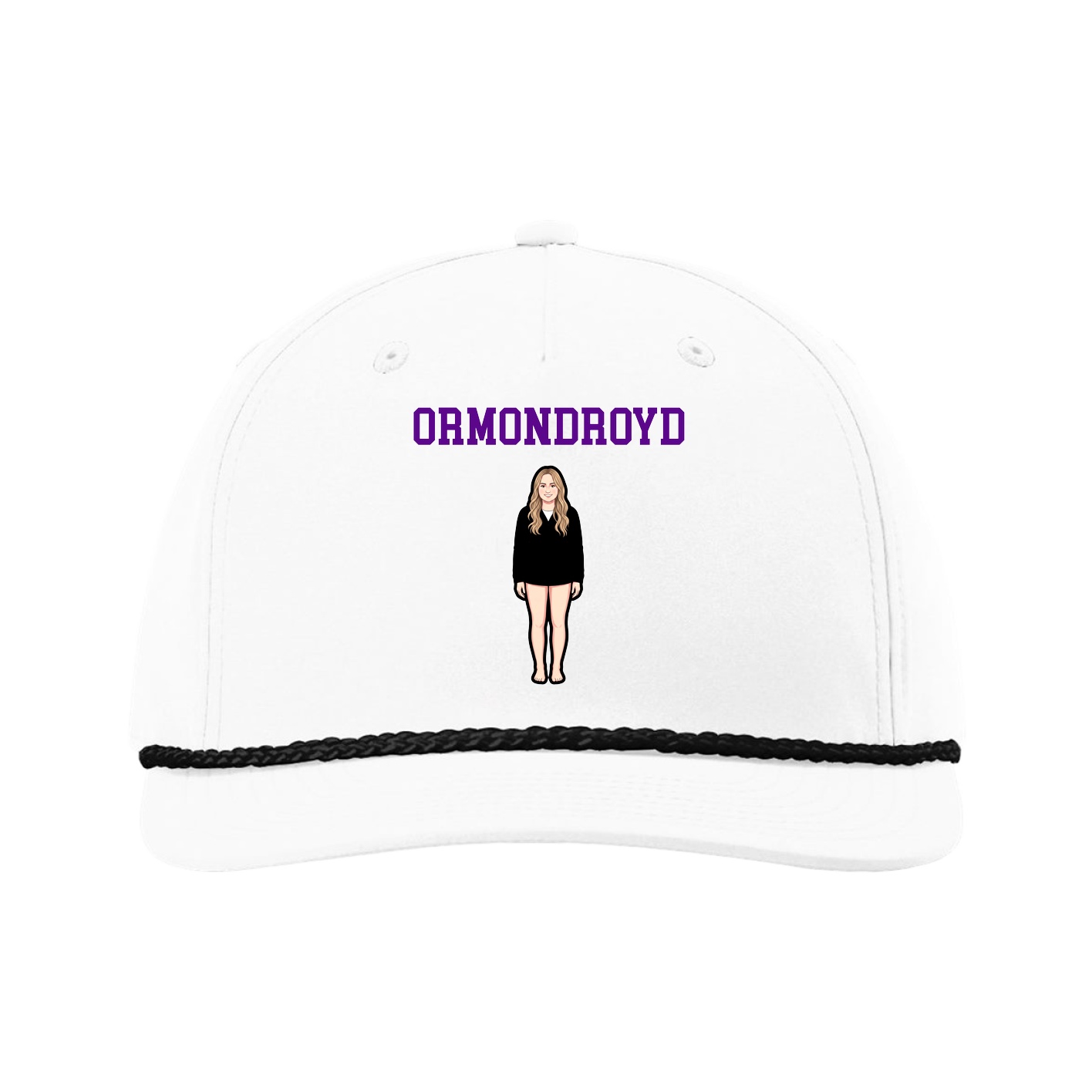 Five-Panel Classic Rope Cap — Shirsey in White