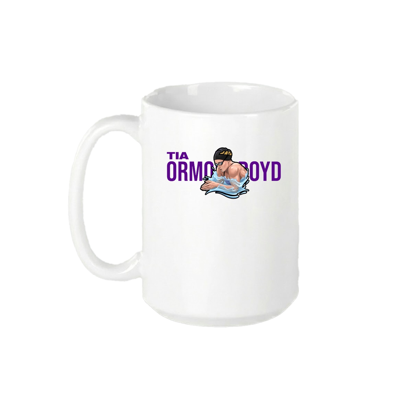 15oz Coffee Mug — Player Name in White