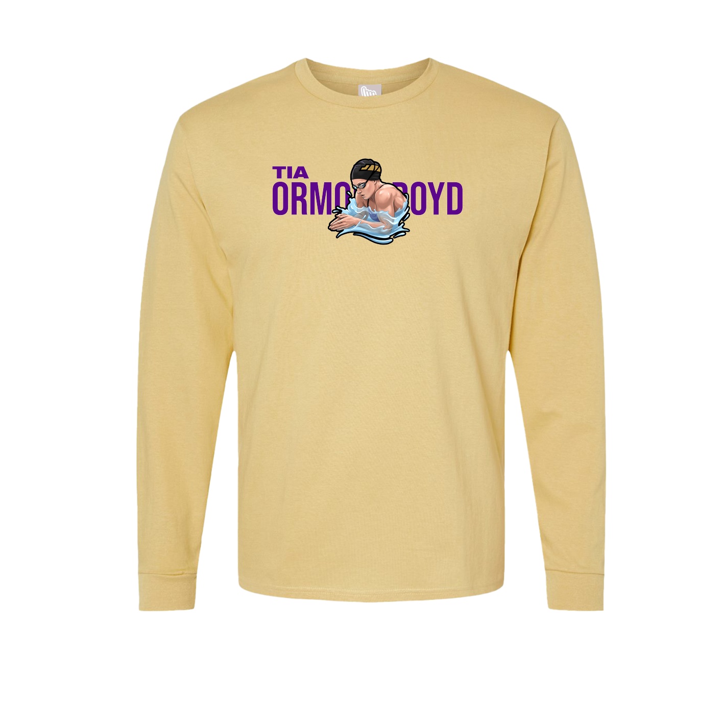 Long Sleeve Tee — Player Name in Vegas Gold