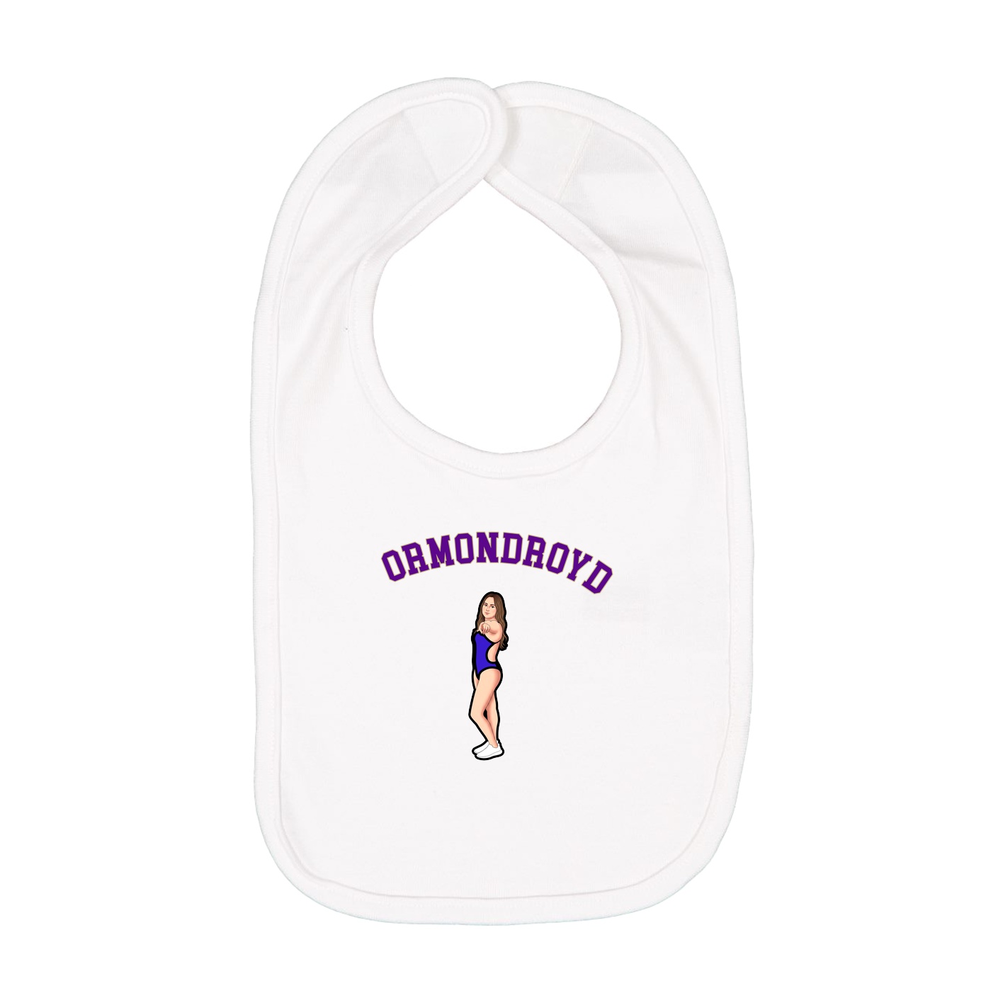 Infant Bib — Shirsey Arch in White