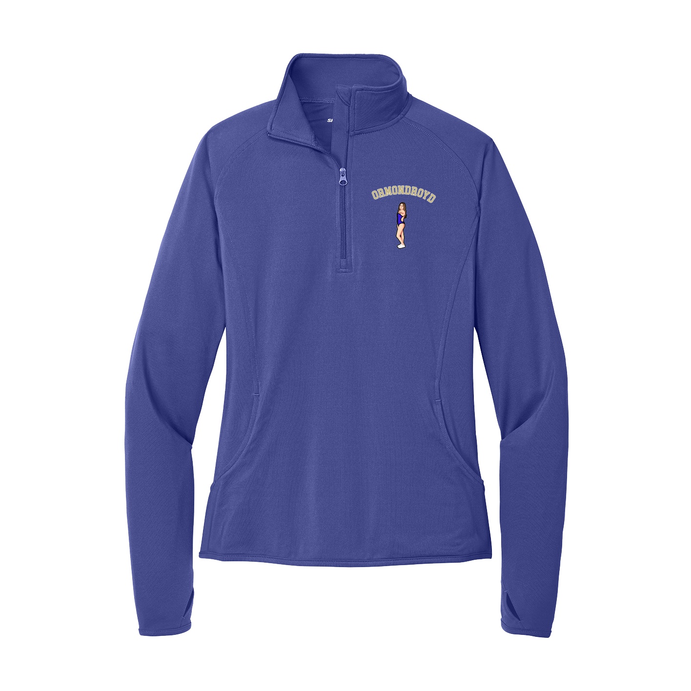 Women's Q-Zip Pullover — Shirsey Arch in Purple