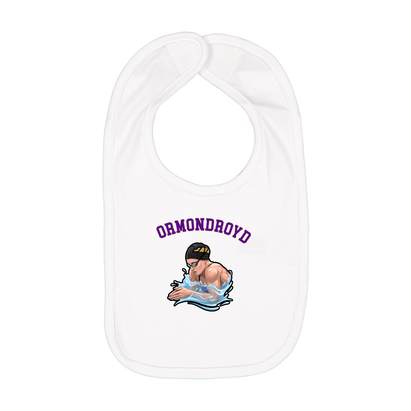 Infant Bib — Shirsey Arch in White