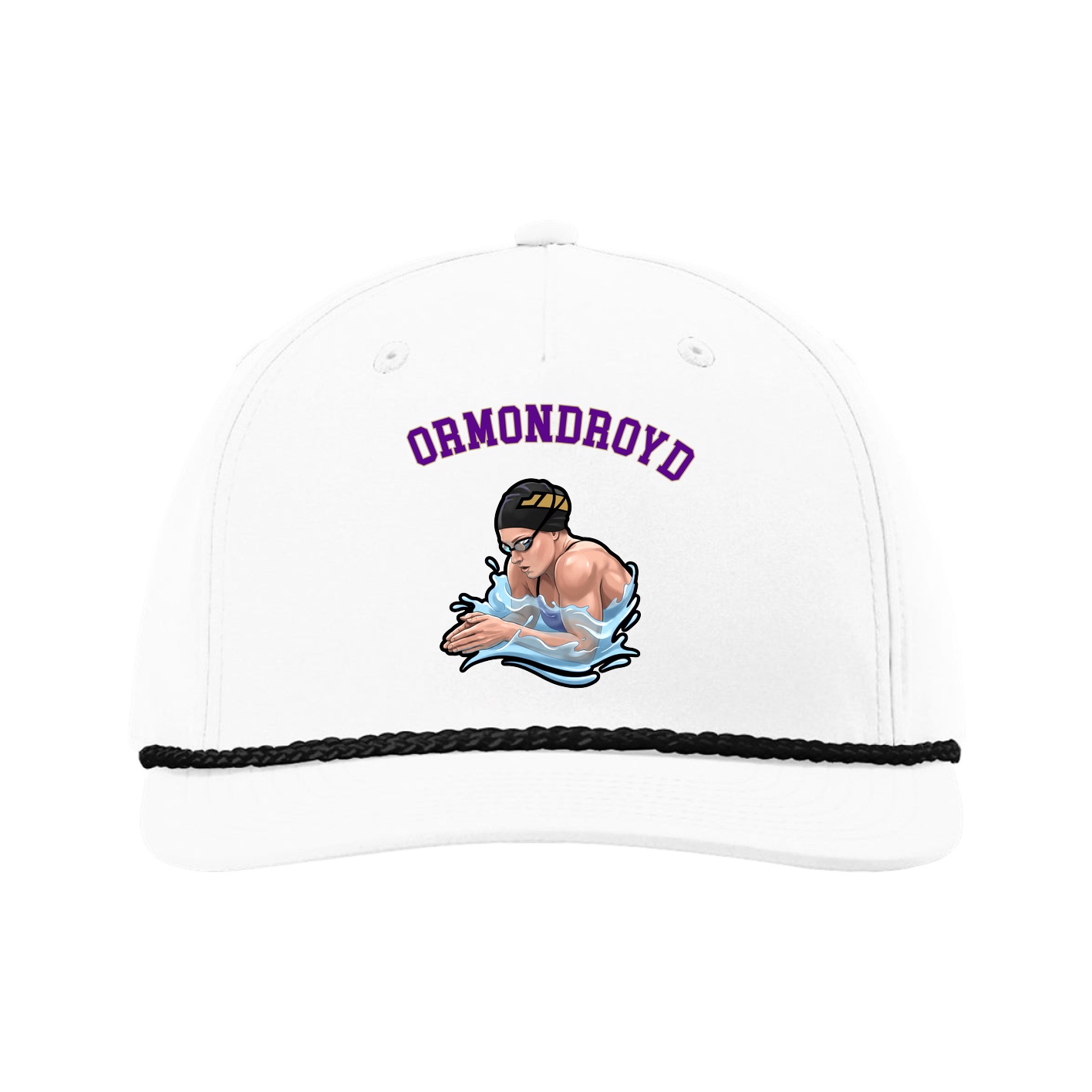 Five-Panel Classic Rope Cap — Shirsey Arch in White