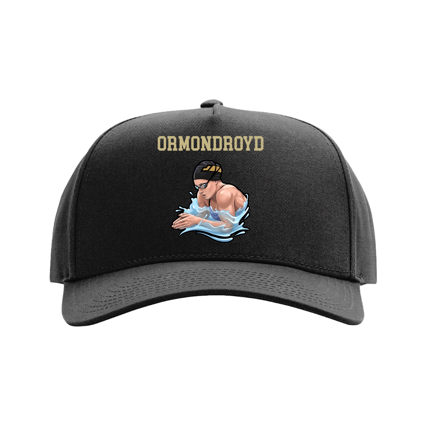 Full Fabric Five-Panel Champ Cap — Shirsey in Black