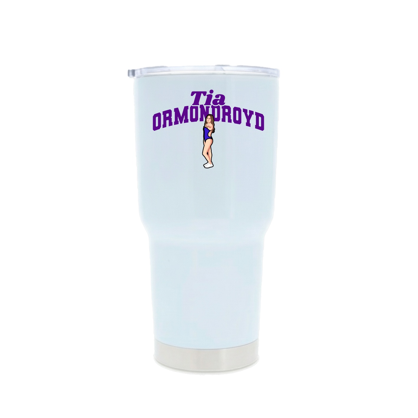 30oz Stainless Steel Tumbler — Signature Arch in White
