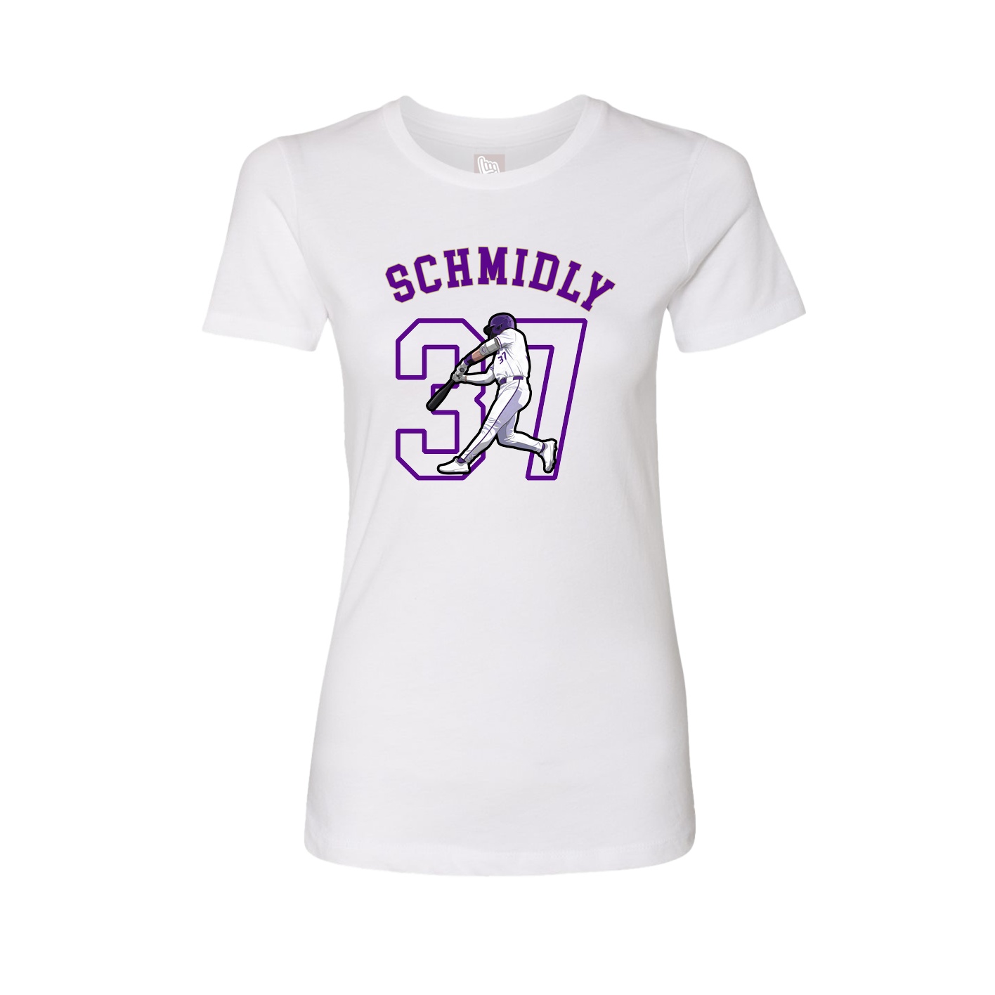 Fitted Women's Tee — Shirsey Arch in White