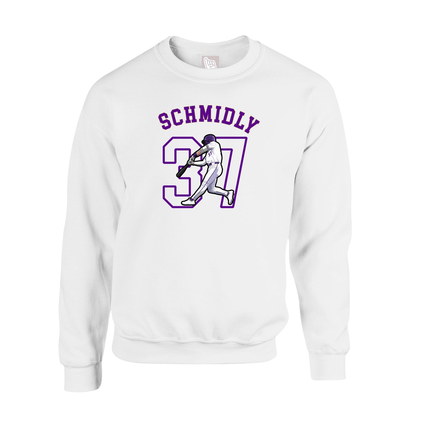 Fleece Crew — Shirsey Arch in White