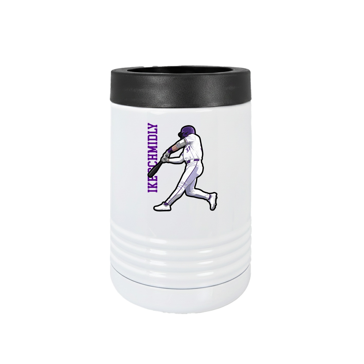 Beverage Holder — Name Vertical in White