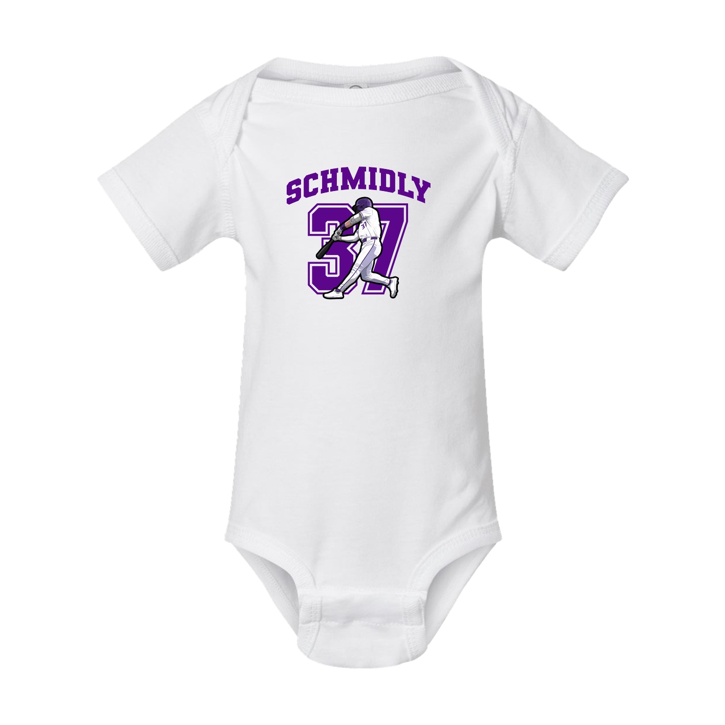 Baby Onesie — Number in White