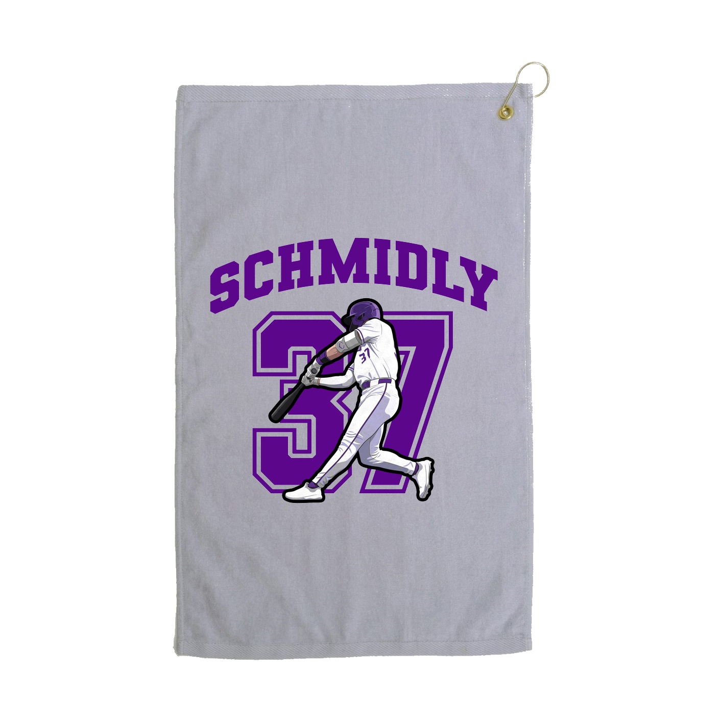 Golf Towel — Number in Grey