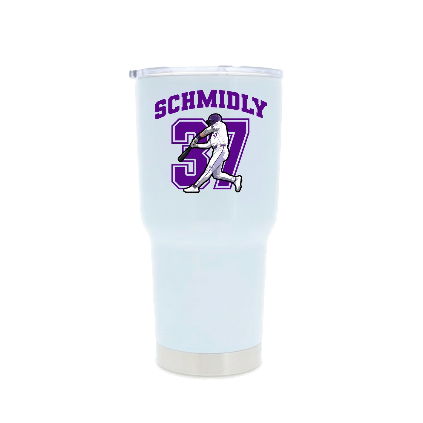30oz Stainless Steel Tumbler — Number in White
