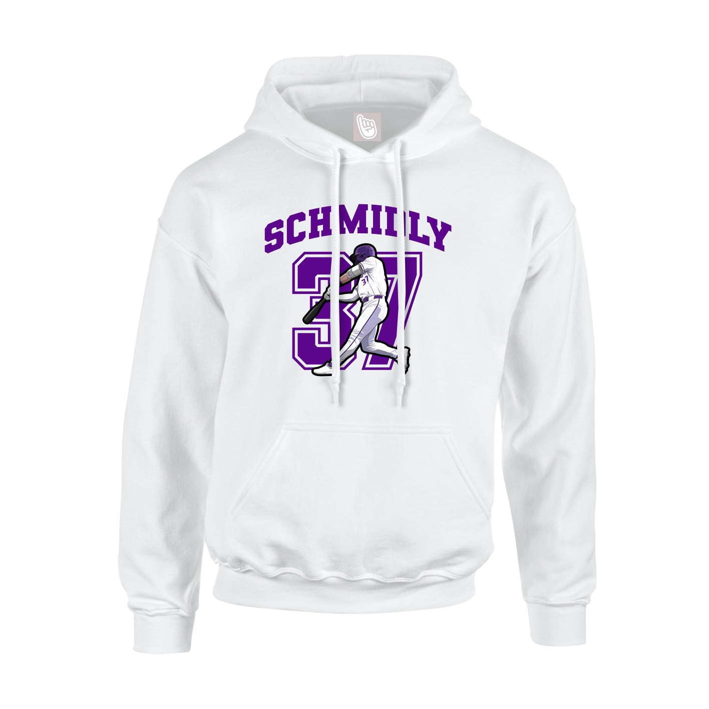 Hoodie — Number in White
